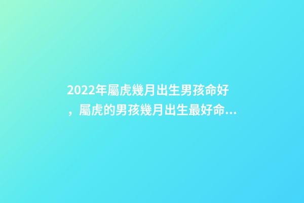 2022年屬虎幾月出生男孩命好，屬虎的男孩幾月出生最好命 屬虎的幾月出生最好命男孩子，2022年虎年男孩幾月出生好-第1張-觀點(diǎn)-玄機(jī)派